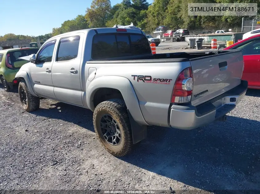 2015 TOYOTA TACOMA VIN 3TMLU4EN4FM188671 — фото 3