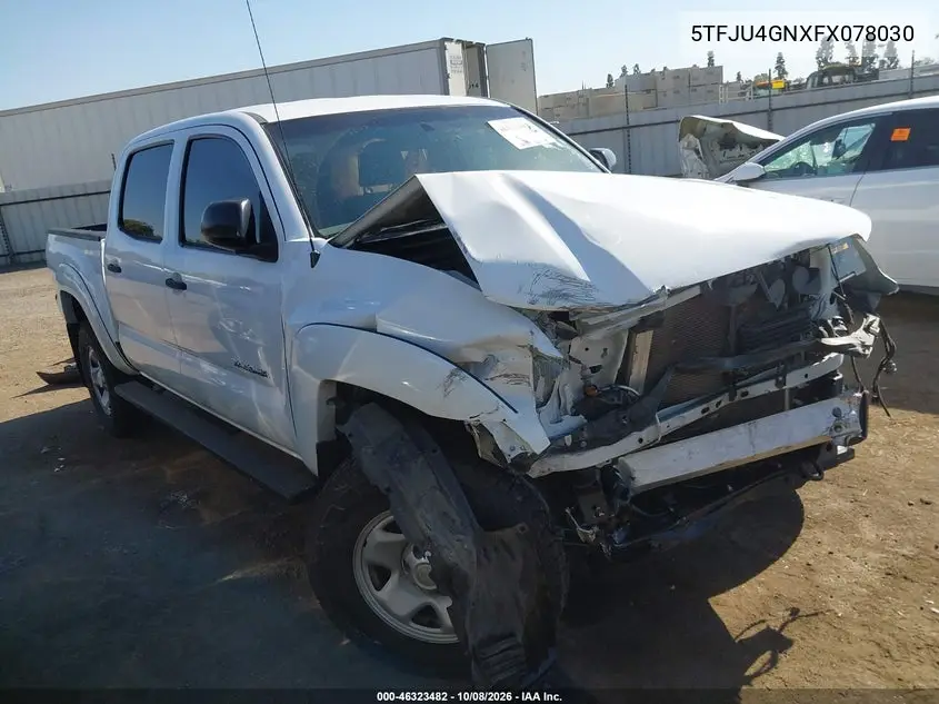 TOYOTA TACOMA 2015, VIN 5TFJU4GNXFX078030