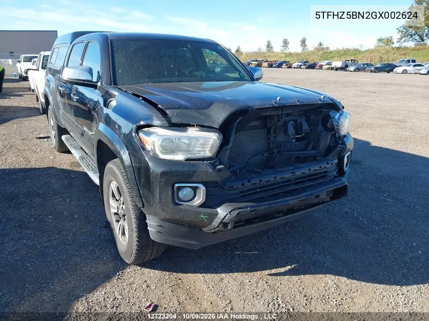 TOYOTA TACOMA 2016, VIN 5TFHZ5BN2GX002624