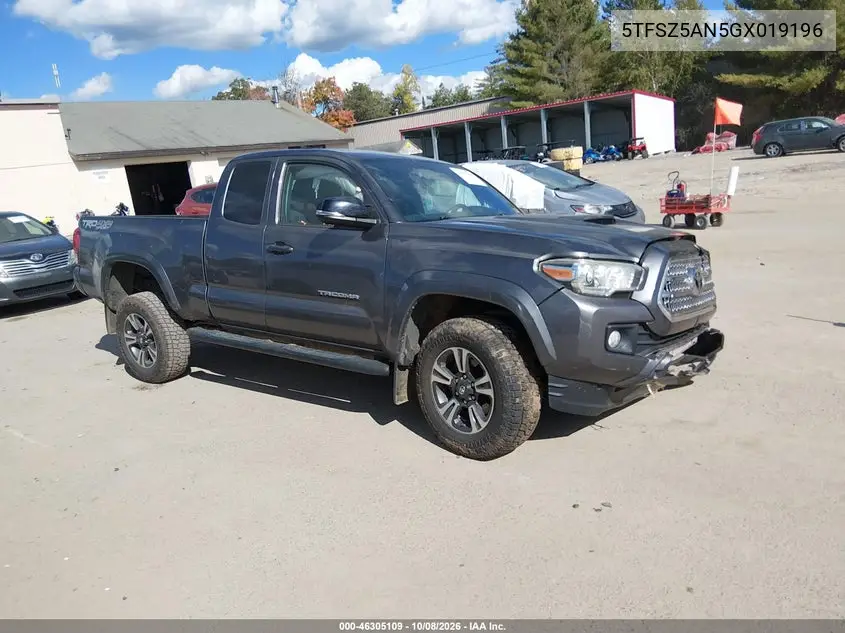 TOYOTA TACOMA 2016, VIN 5TFSZ5AN5GX019196