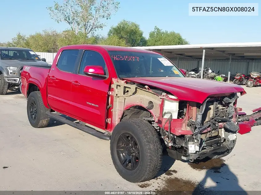 TOYOTA TACOMA 2016, VIN 5TFAZ5CN8GX008024