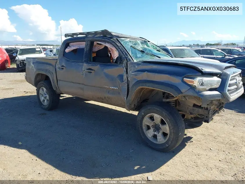 TOYOTA TACOMA 2016, VIN 5TFCZ5ANXGX030683