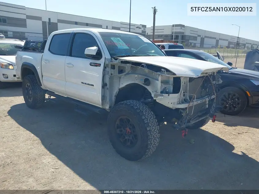 TOYOTA TACOMA 2016, VIN 5TFCZ5AN1GX020012