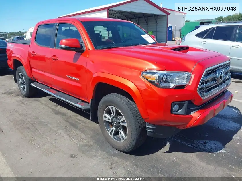 TOYOTA TACOMA 2017, VIN 5TFCZ5ANXHX097043