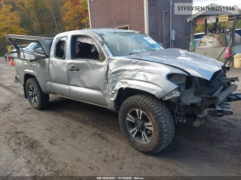 TOYOTA TACOMA 2017, VIN 5TFSX5EN7HX051536