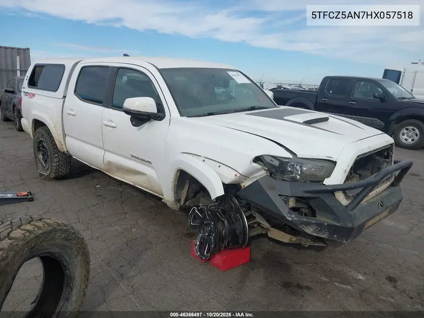TOYOTA TACOMA 2017, VIN 5TFCZ5AN7HX057518