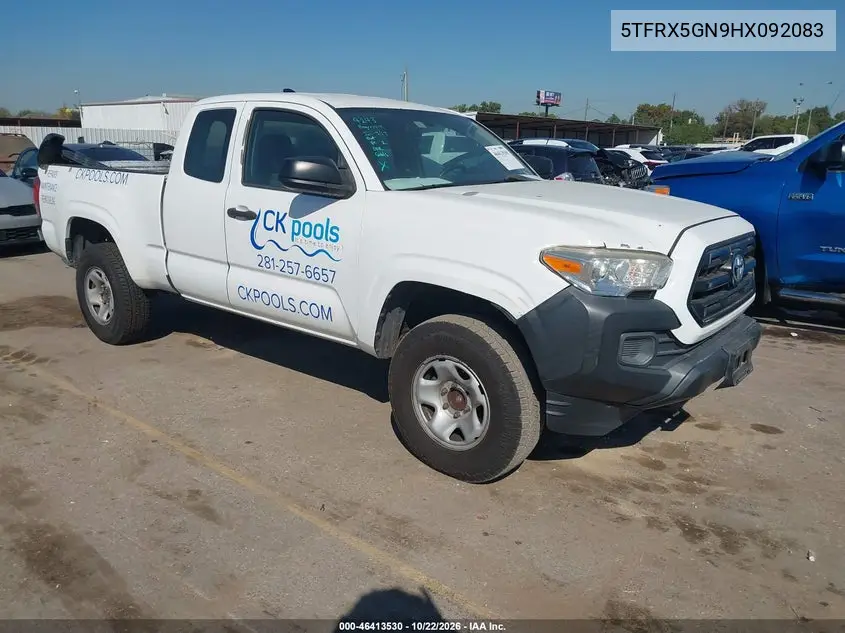TOYOTA TACOMA 2017, VIN 5TFRX5GN9HX092083