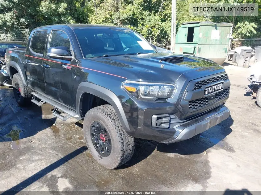 TOYOTA TACOMA 2018, VIN 5TFCZ5AN1JX149519