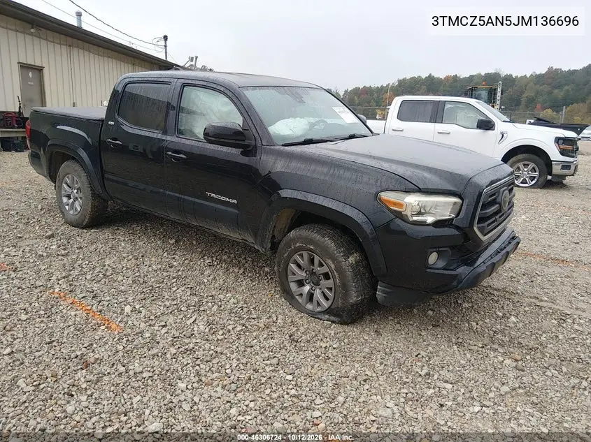 TOYOTA TACOMA 2018, VIN 3TMCZ5AN5JM136696