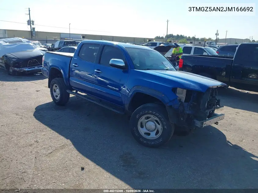 TOYOTA TACOMA 2018, VIN 3TMGZ5AN2JM166921