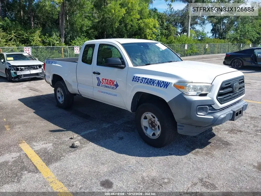 TOYOTA TACOMA 2018, VIN 5TFRX5GN3JX126685