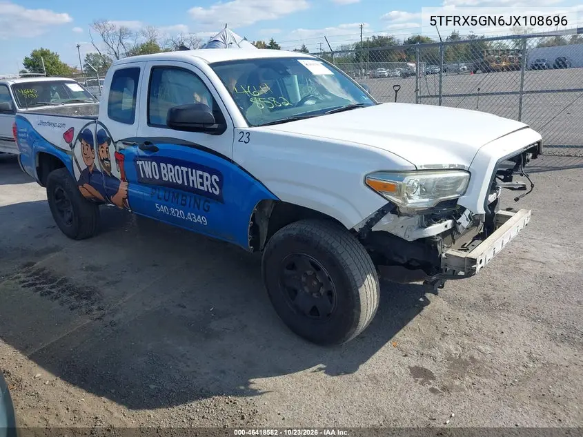 TOYOTA TACOMA 2018, VIN 5TFRX5GN6JX108696
