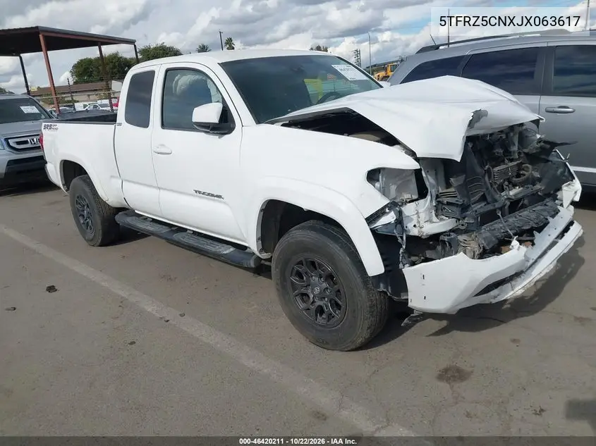 TOYOTA TACOMA 2018, VIN 5TFRZ5CNXJX063617