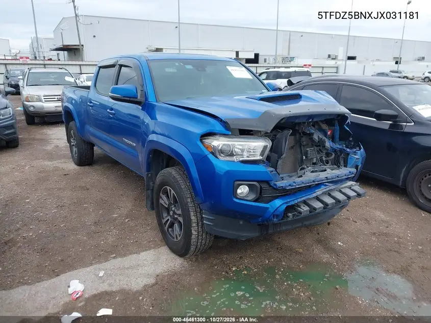 TOYOTA TACOMA 2018, VIN 5TFDZ5BNXJX031181