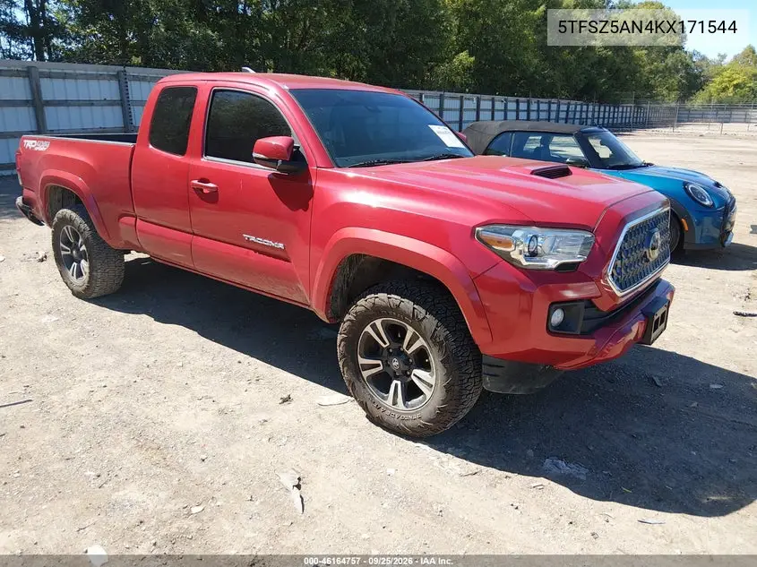 TOYOTA TACOMA 2019, VIN 5TFSZ5AN4KX171544