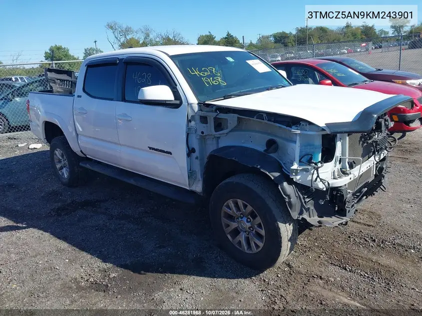 TOYOTA TACOMA 2019, VIN 3TMCZ5AN9KM243901