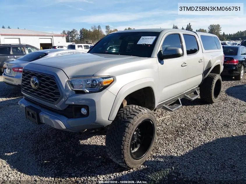 2019 TOYOTA TACOMA VIN 3TMDZ5BN3KM066751 — фото 2