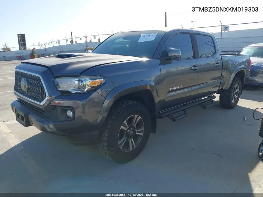 2019 TOYOTA TACOMA VIN 3TMBZ5DNXKM019303 — фото 2