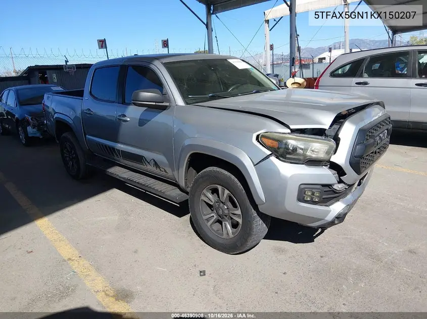 TOYOTA TACOMA 2019, VIN 5TFAX5GN1KX150207