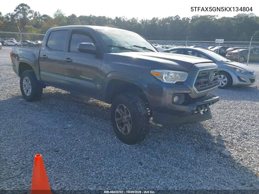 TOYOTA TACOMA 2019, VIN 5TFAX5GN5KX134804