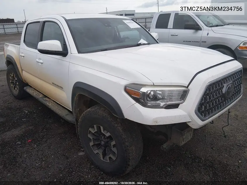 TOYOTA TACOMA 2019, VIN 3TMCZ5AN3KM234756