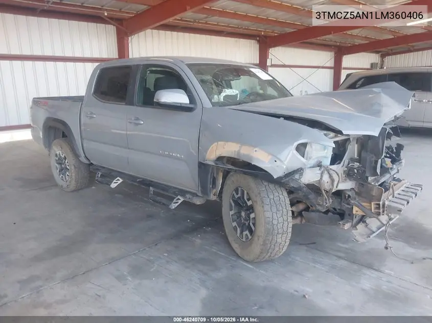TOYOTA TACOMA 2020, VIN 3TMCZ5AN1LM360406