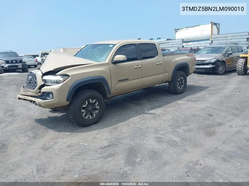2020 TOYOTA TACOMA VIN 3TMDZ5BN2LM090010 — фото 2