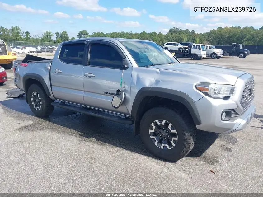 TOYOTA TACOMA 2020, VIN 5TFCZ5AN3LX239726