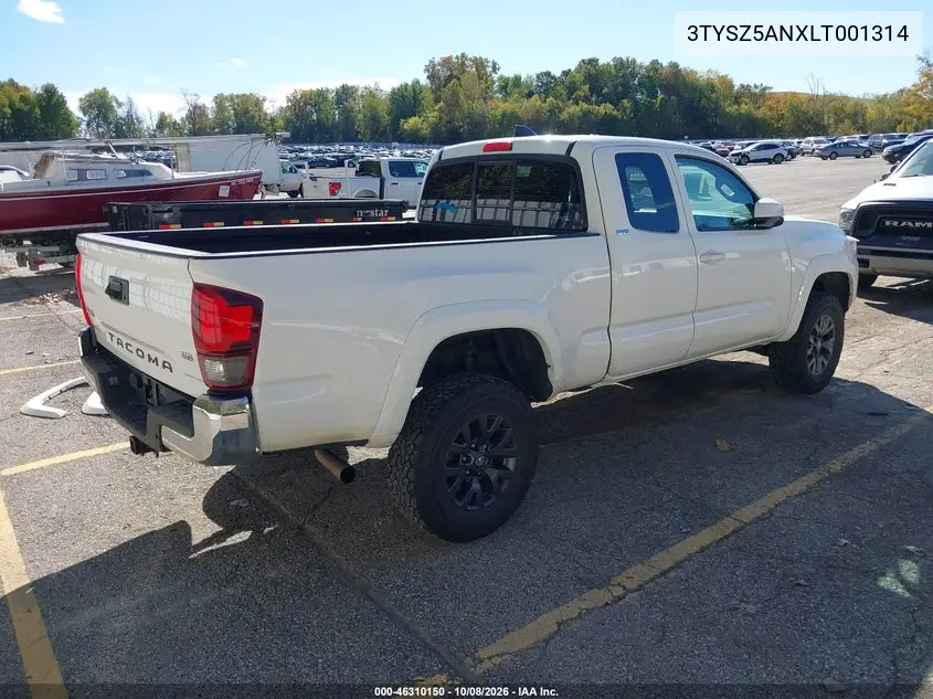 2020 TOYOTA TACOMA VIN 3TYSZ5ANXLT001314 — фото 4