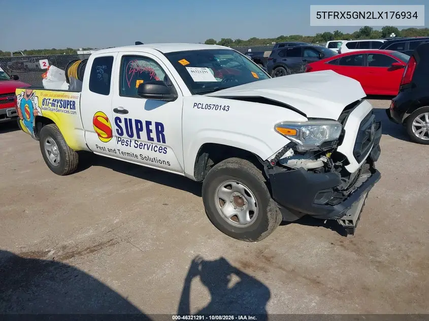 TOYOTA TACOMA 2020, VIN 5TFRX5GN2LX176934