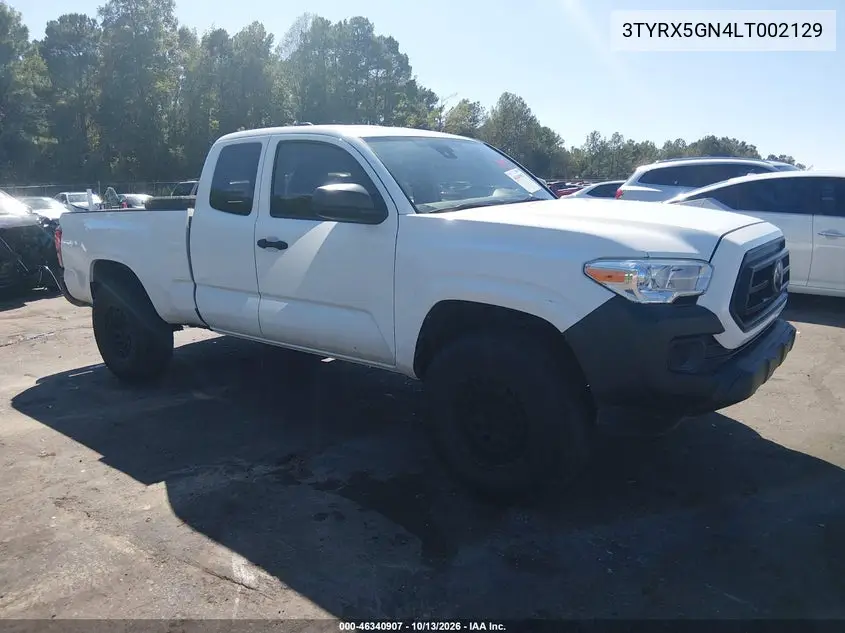 TOYOTA TACOMA 2020, VIN 3TYRX5GN4LT002129