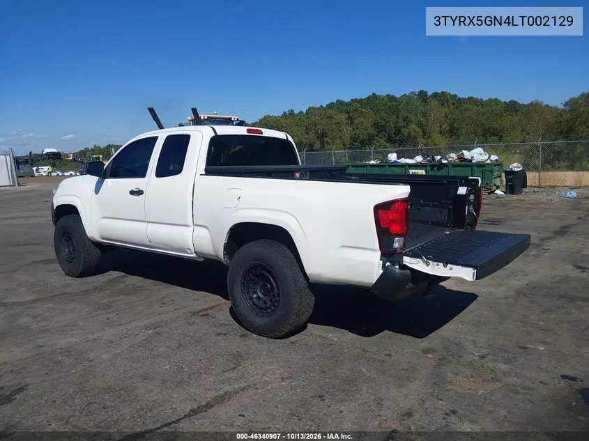 2020 TOYOTA TACOMA VIN 3TYRX5GN4LT002129 — фото 3