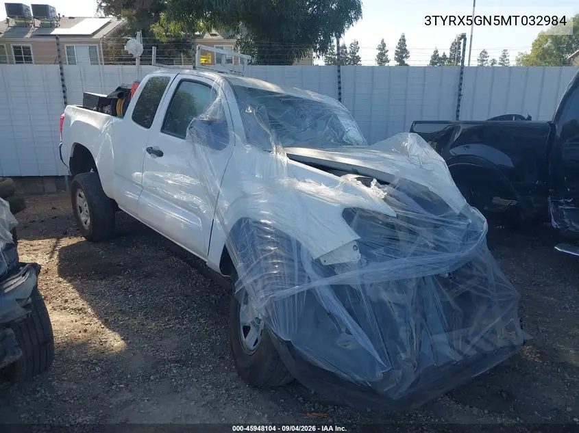 TOYOTA TACOMA 2021, VIN 3TYRX5GN5MT032984