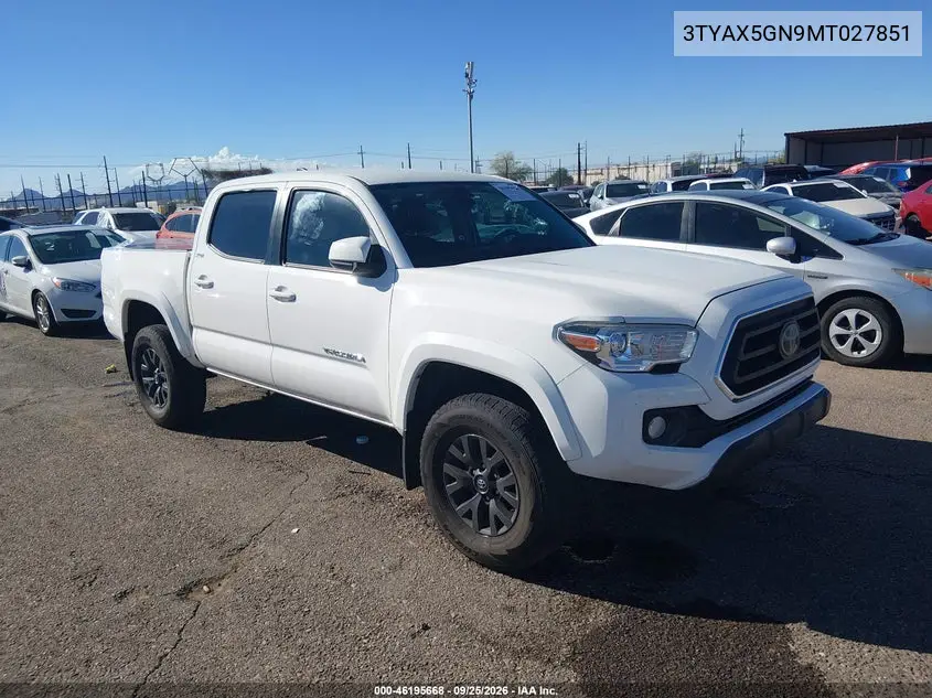 TOYOTA TACOMA 2021, VIN 3TYAX5GN9MT027851