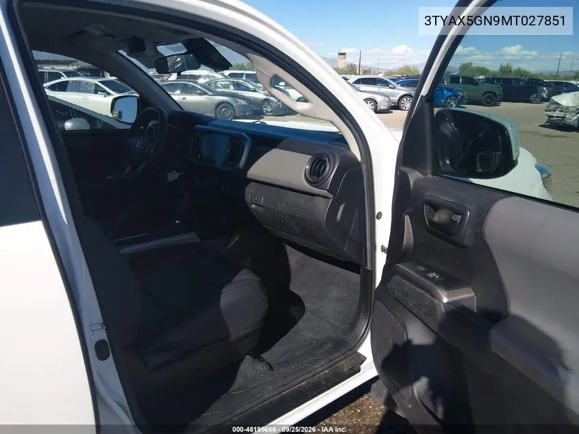 2021 TOYOTA TACOMA VIN 3TYAX5GN9MT027851 — фото 5
