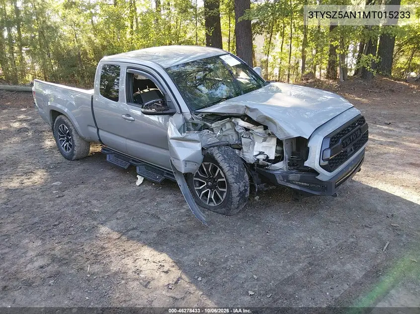 TOYOTA TACOMA 2021, VIN 3TYSZ5AN1MT015233