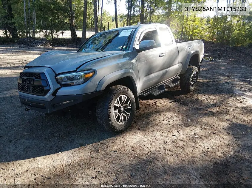 2021 TOYOTA TACOMA VIN 3TYSZ5AN1MT015233 — фото 2