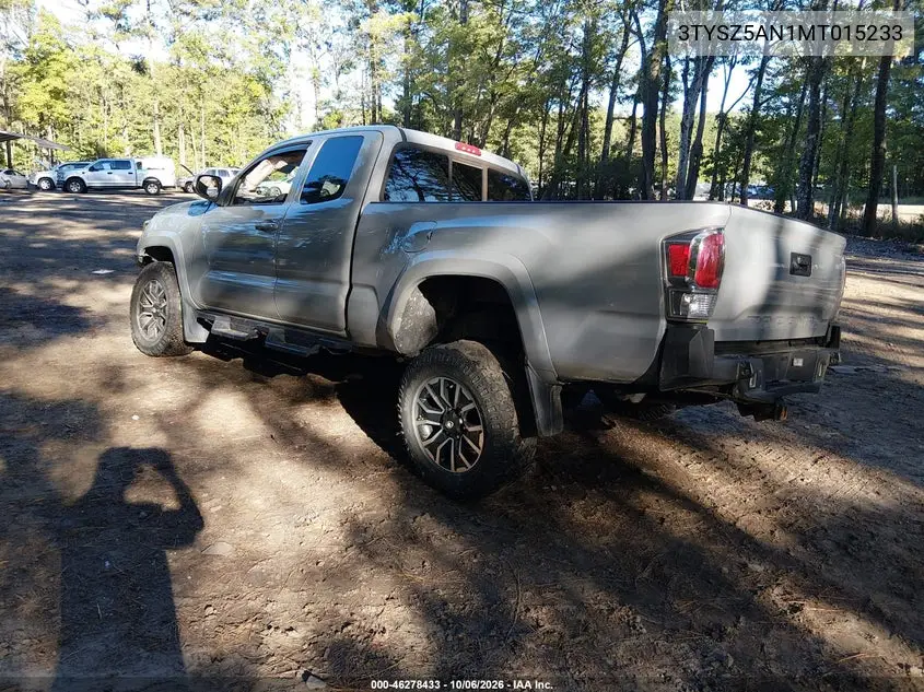 2021 TOYOTA TACOMA VIN 3TYSZ5AN1MT015233 — фото 3