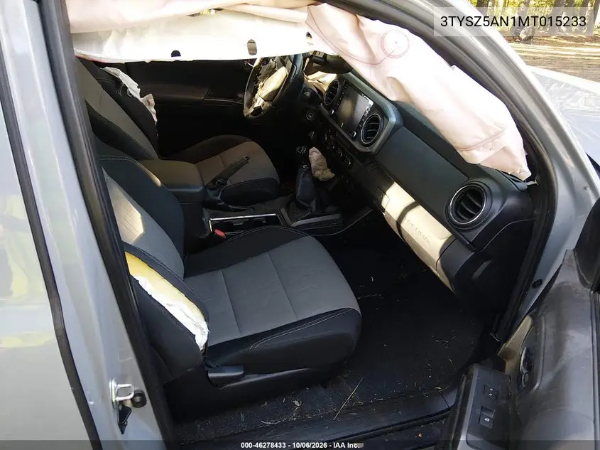 2021 TOYOTA TACOMA VIN 3TYSZ5AN1MT015233 — фото 5