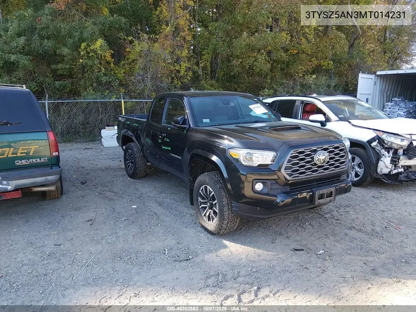 TOYOTA TACOMA 2021, VIN 3TYSZ5AN3MT014231