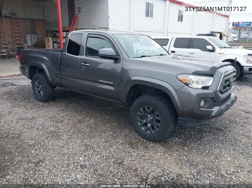 TOYOTA TACOMA 2021, VIN 3TYSZ5AN1MT017127