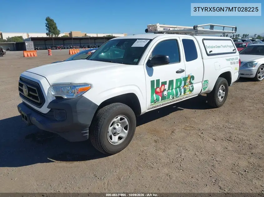 2021 TOYOTA TACOMA VIN 3TYRX5GN7MT028225 — фото 2
