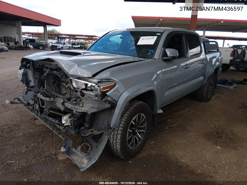 2021 TOYOTA TACOMA VIN 3TMCZ5AN7MM436597 — фото 2