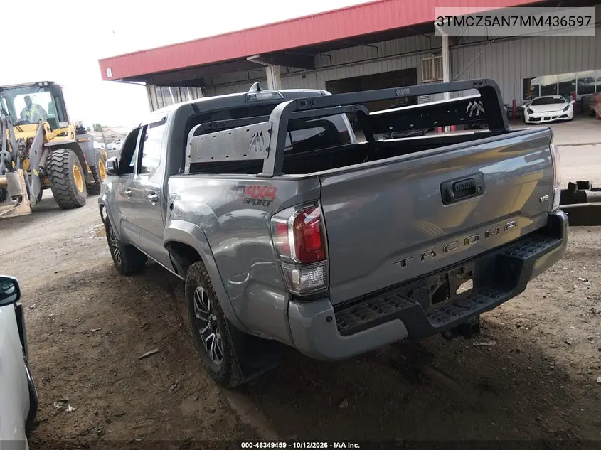 2021 TOYOTA TACOMA VIN 3TMCZ5AN7MM436597 — фото 3