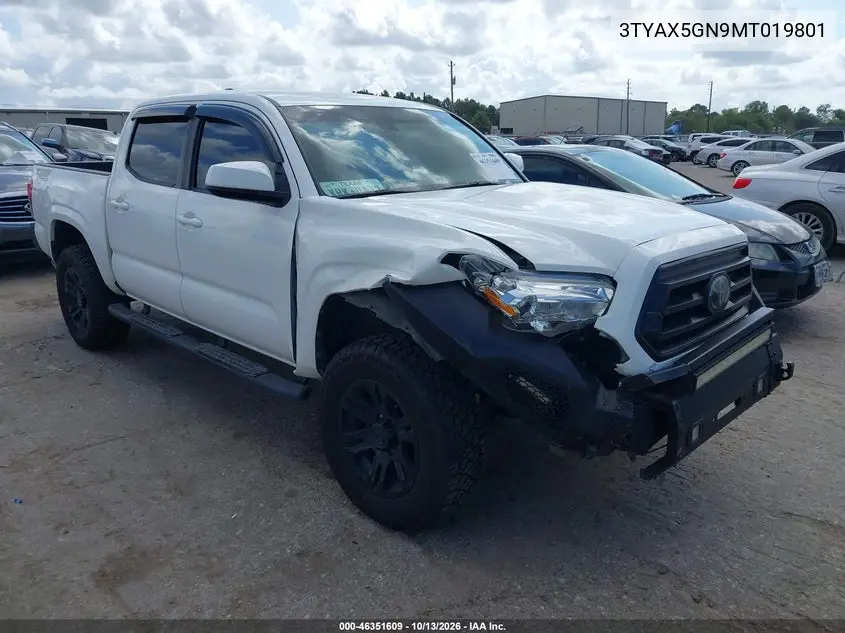 TOYOTA TACOMA 2021, VIN 3TYAX5GN9MT019801