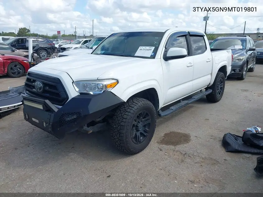 2021 TOYOTA TACOMA VIN 3TYAX5GN9MT019801 — фото 2