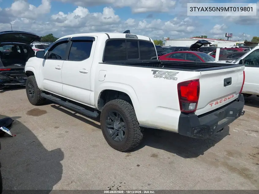 2021 TOYOTA TACOMA VIN 3TYAX5GN9MT019801 — фото 3