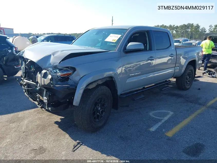 2021 TOYOTA TACOMA VIN 3TMBZ5DN4MM029117 — фото 2