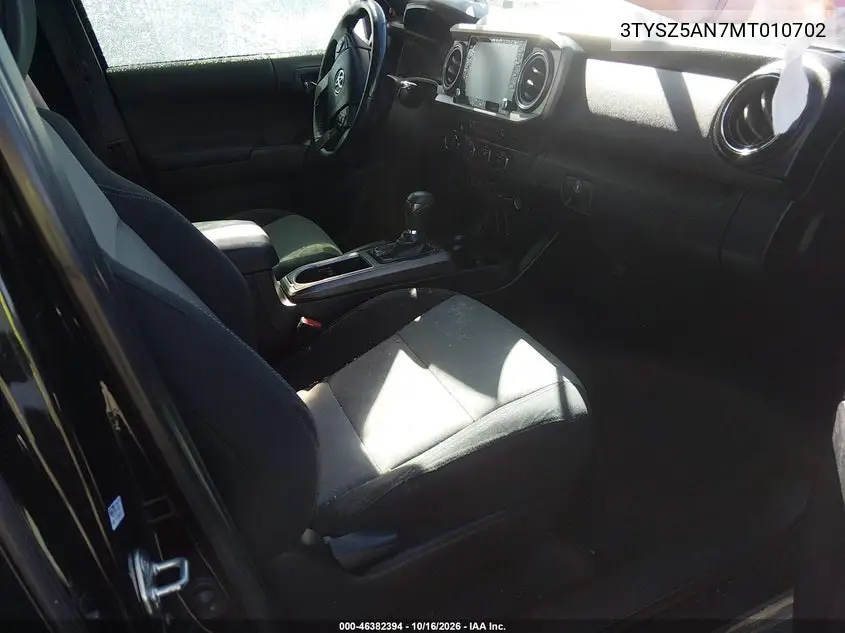 2021 TOYOTA TACOMA VIN 3TYSZ5AN7MT010702 — фото 5