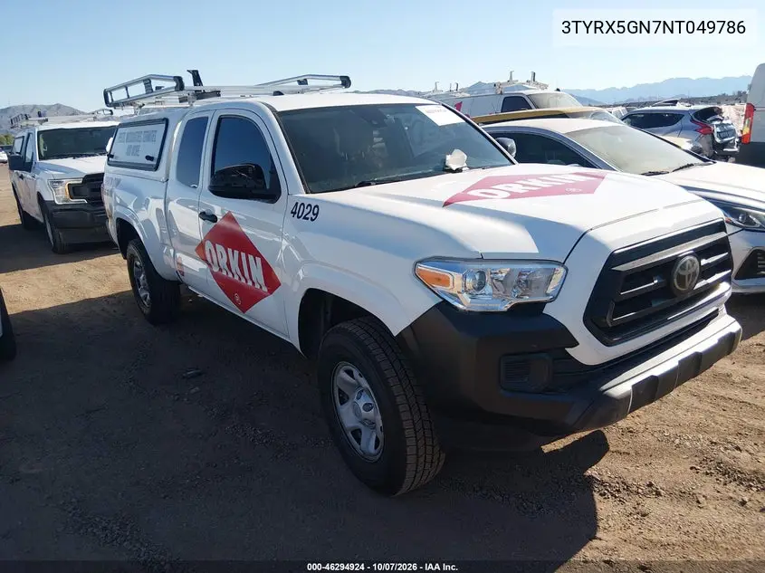 TOYOTA TACOMA 2022, VIN 3TYRX5GN7NT049786
